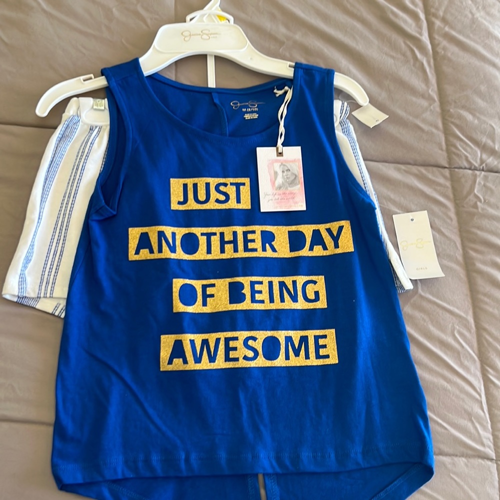 NWT Jessica Simpson Nautical Blue Short Set